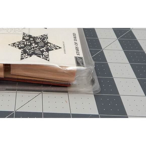 Stampin Up Stars Of David Rubber Stamp Set 1999 Wood Hebrew Religious - Picture 5 of 5